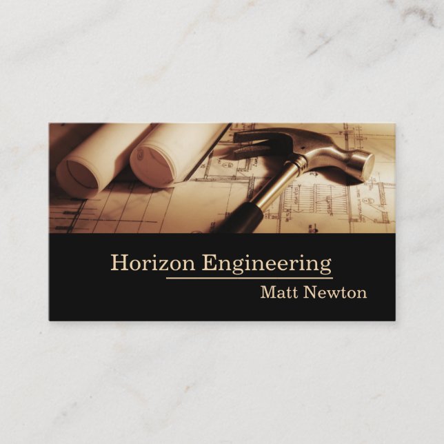 Carte De Visite Architecte Ingénierie ContractantConstruction (Devant)