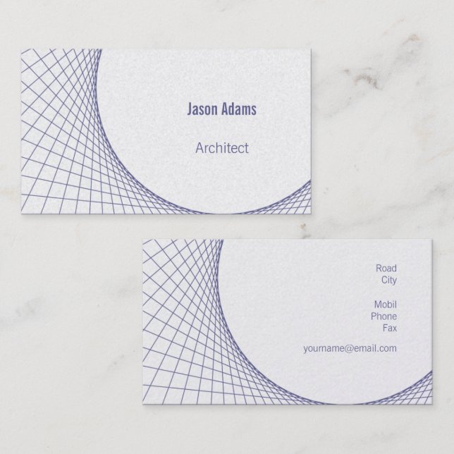 Carte De Visite Architecte | Moderne (Devant / Derrière)