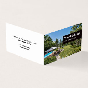 Carte De Visite Architecte paysager Jardin pelouse