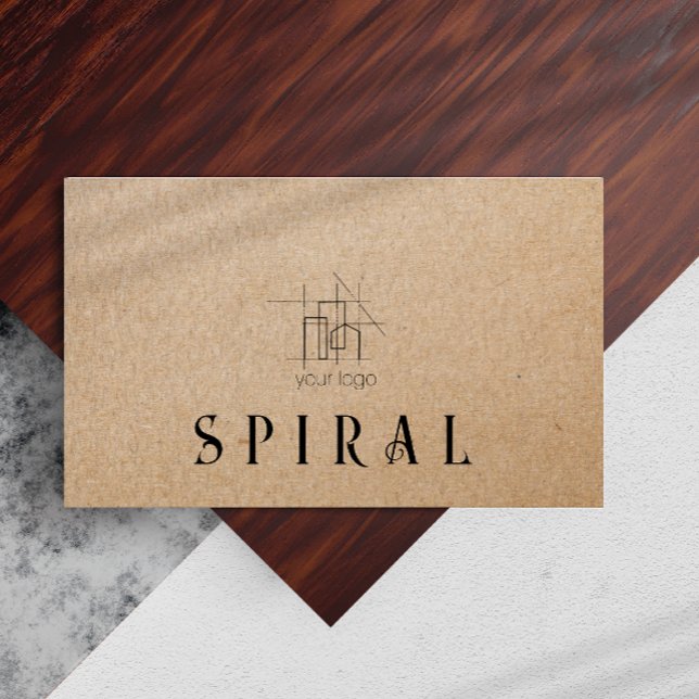 Carte De Visite Architecte Professionnel Ajoutez Votre Logo Papier (Architect Professional Add Your Logo Kraft Paper Business Card)