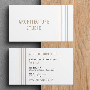 Carte De Visite Architecte professionnel élégant designer moderne