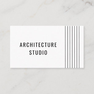 Carte De Visite Architecte professionnel noir blanc designer moder