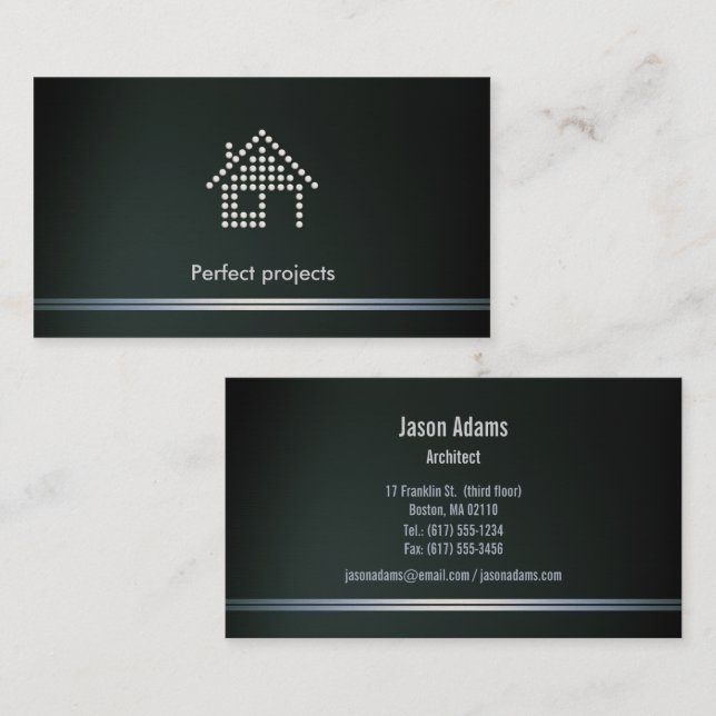 Carte De Visite Architecte | Projets parfaits (Devant / Derrière)