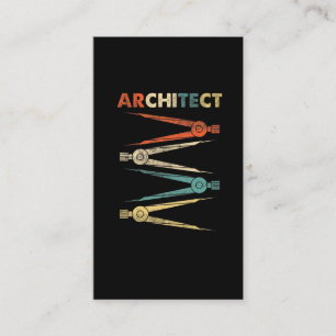 Carte De Visite Architecte rétro de construction d'étudiants en ar