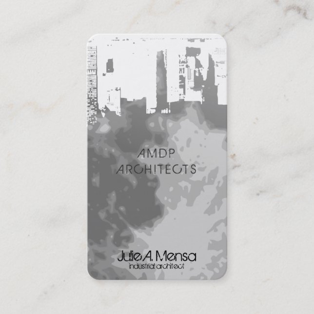 Carte De Visite Architecte Upside Downtown Moonscape (Devant)