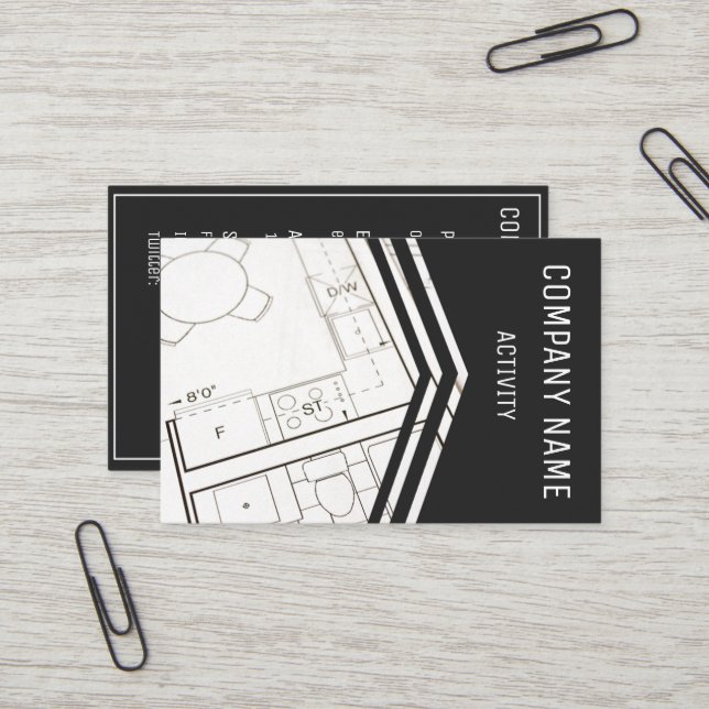 Carte De Visite Architecture (Devant/Arrière en situation)