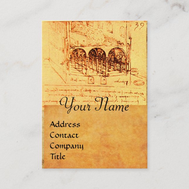 CARTE DE VISITE ARCHITECTURE DE RENAISSANCE, ARCHITECTE, INGÉNIEUR (Devant)