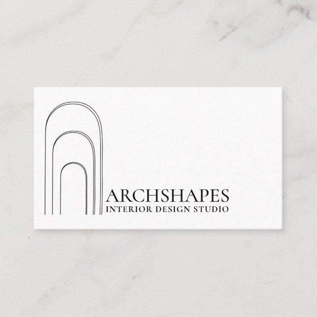 Carte De Visite Architecture Geometry Designer intérieur blanc (Devant)