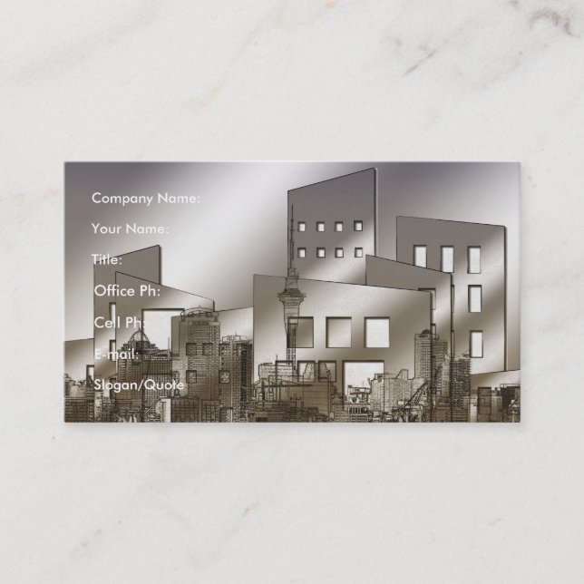 Carte De Visite Architecture moderne (Devant)