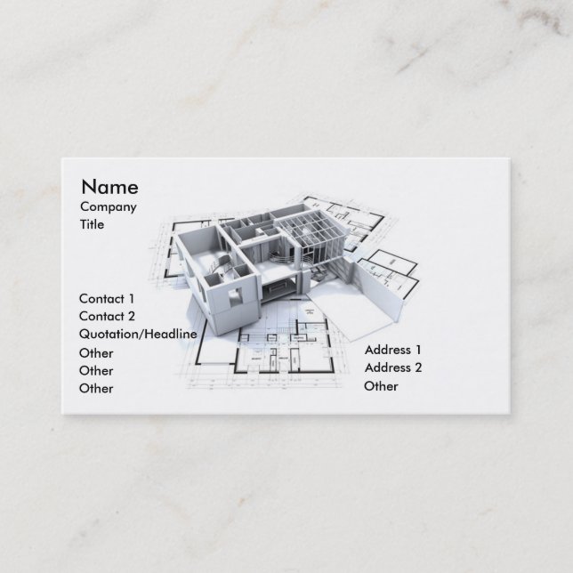 Carte De Visite Architecture moderne (Devant)