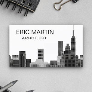 Carte De Visite Architecture moderne gris de New York
