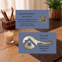 Ardoise Bleue Fantaisie avec Code QR de Clé en Or
