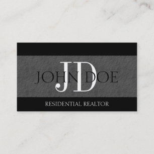 Carte De Visite Ardoise résidentielle de monogramme d'immobiliers