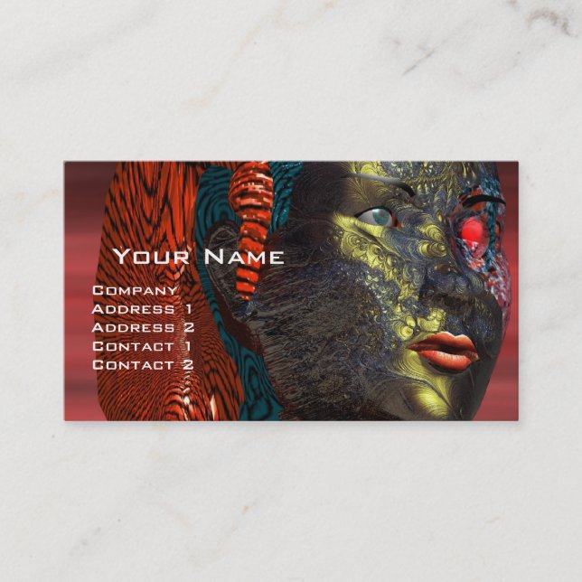 Carte De Visite ARES CYBORG, Jaune rouge (Devant)