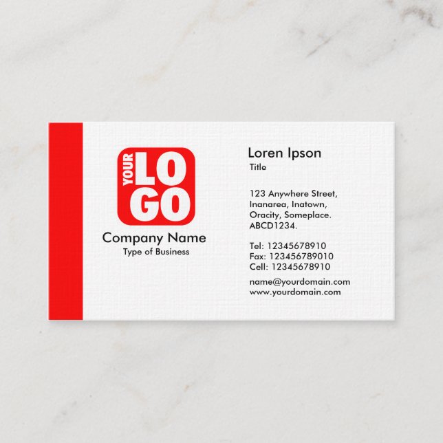 Carte De Visite Arête (logo) - Rouge (Devant)