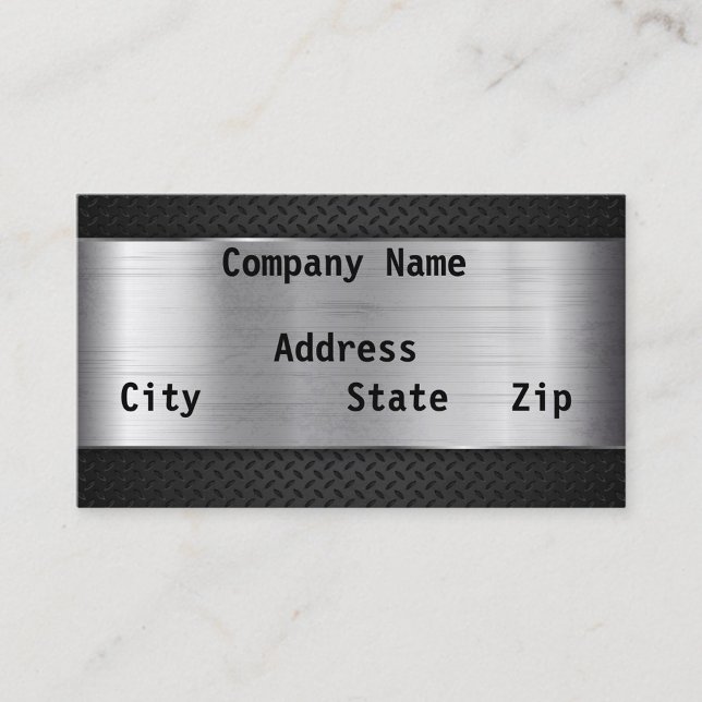 Carte De Visite Argent (Front: Silver Background with Black Letters!)
