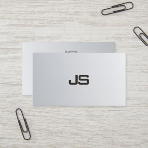 Carte De Visite Argent Look élégant design élégant professionnel