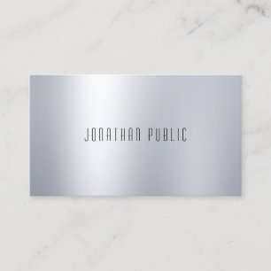 Carte De Visite Argent moderne look Simple Design Cool professionn