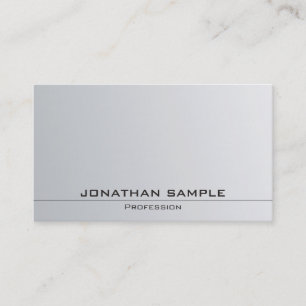 Carte De Visite Argent Sophistiqué Simple Plaine tendance