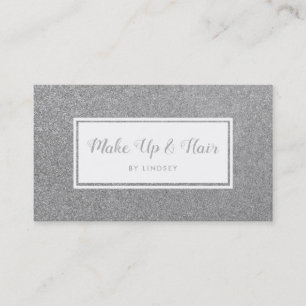 Carte De Visite Argent Sparkle Parties scintillant Hair Make Up Ar