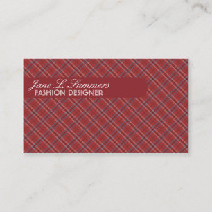Carte De Visite Argyle design