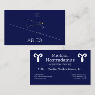 Carte De Visite Aries de Zodiac Constellation