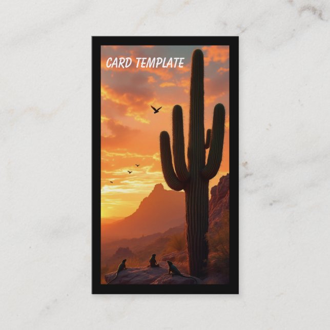 Carte De Visite Arizona Desert Southwest Sunset Business Card (Devant)