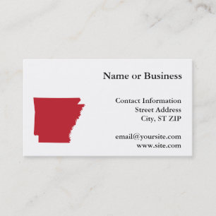 Carte De Visite Arkansas rouge