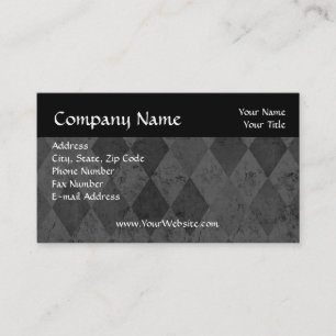 Carte de visite arlequin noir classique