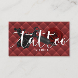 Carte De Visite Arme de tatouage Artiste Arme de tatouage & Rose L