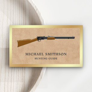Carte De Visite Armes à fusil à fusil à fusil en cuir Tan