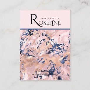 Carte De Visite Armoire de bijoux en marbre rose bleu marine
