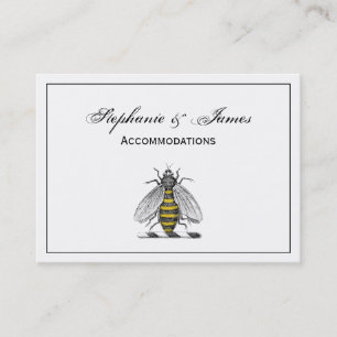 Carte De Visite Armoiries de l'abeille Vintage héraldique Preppy E