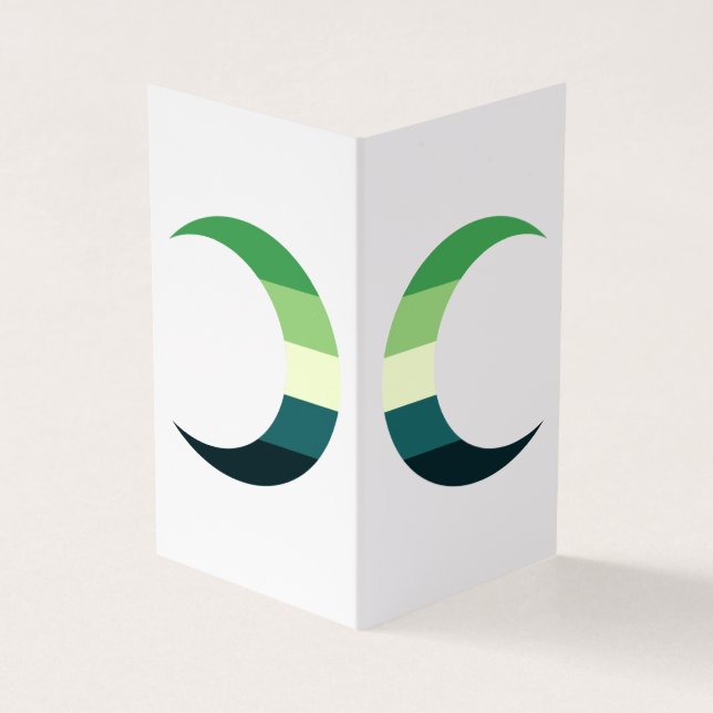 Carte De Visite  Aromantic Pride Crescent Moons Greeting Card (Extérieur)