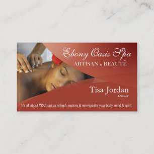Carte De Visite Aromathérapie de thérapie de massage de spa de