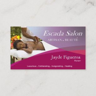 Carte De Visite Aromathérapie de thérapie de massage de spa de