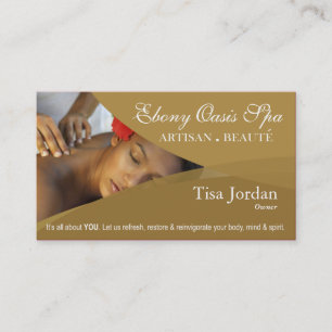 Carte De Visite Aromathérapie de thérapie de massage de spa de