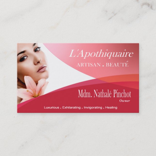 Carte De Visite Aromathérapie de thérapie de massage de spa de (Devant)