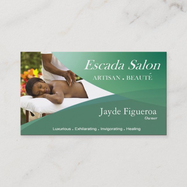 Carte De Visite Aromathérapie de thérapie de massage de spa de (Devant)