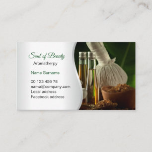 Carte De Visite Aromathérapie, massage