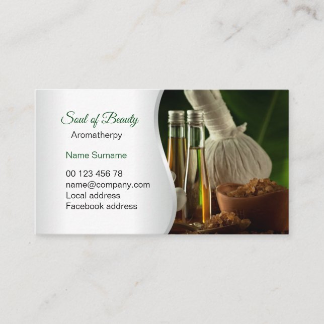 Carte De Visite Aromathérapie, massage (Devant)