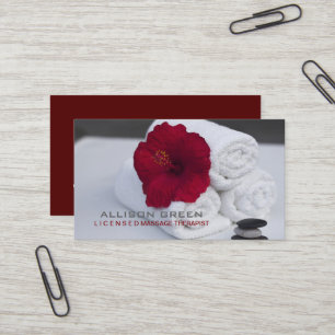 Carte De Visite Aromathérapie tropicale SPA Salon Massage thérapeu