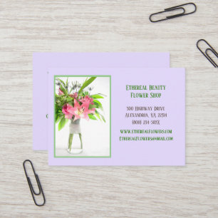 Carte De Visite Arrangement de fleurs violettes