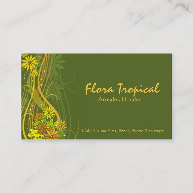 Carte de visite Arreglos Florales (Devant)