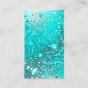 Carte De Visite Arrière - plan à huile Turquoise de la menthe