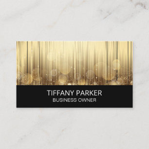 Carte De Visite Arrière - plan Abstrait Gold Bokeh