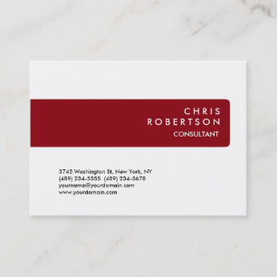 Carte de visite Arrière - plan blanc de Chubby Red