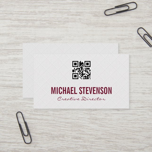 Carte De Visite Arrière - plan carrelé | Menuiserie | code qr (Devant/Arrière en situation)