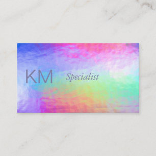 Carte De Visite Arrière - plan coloré Pastel   Rainbow stylish