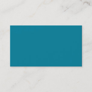 Carte De Visite Arrière - plan couleur Lagoon Turquoise profond bl